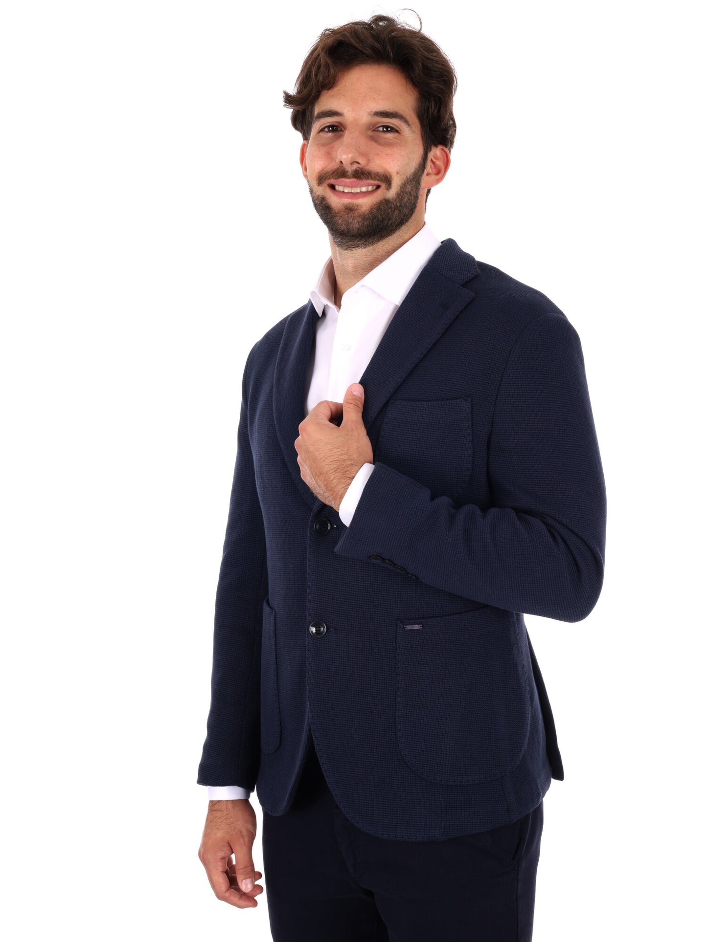 GIACCA MONOPETTO GIANNI LUPO BLU