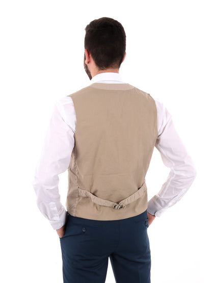 Gianni Lupo gilet casual da uomo beige