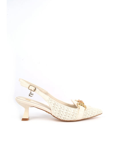 Décolleté Clyo' Chanel bianca da donna elegante e raffinata