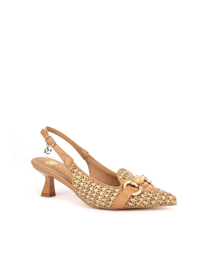 Décolleté elegante da donna Clyo' beige con cinturino regolabile