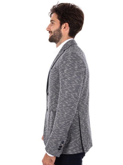 GIACCA MAGLIA MONOPETTO FB DA UOMO BLU