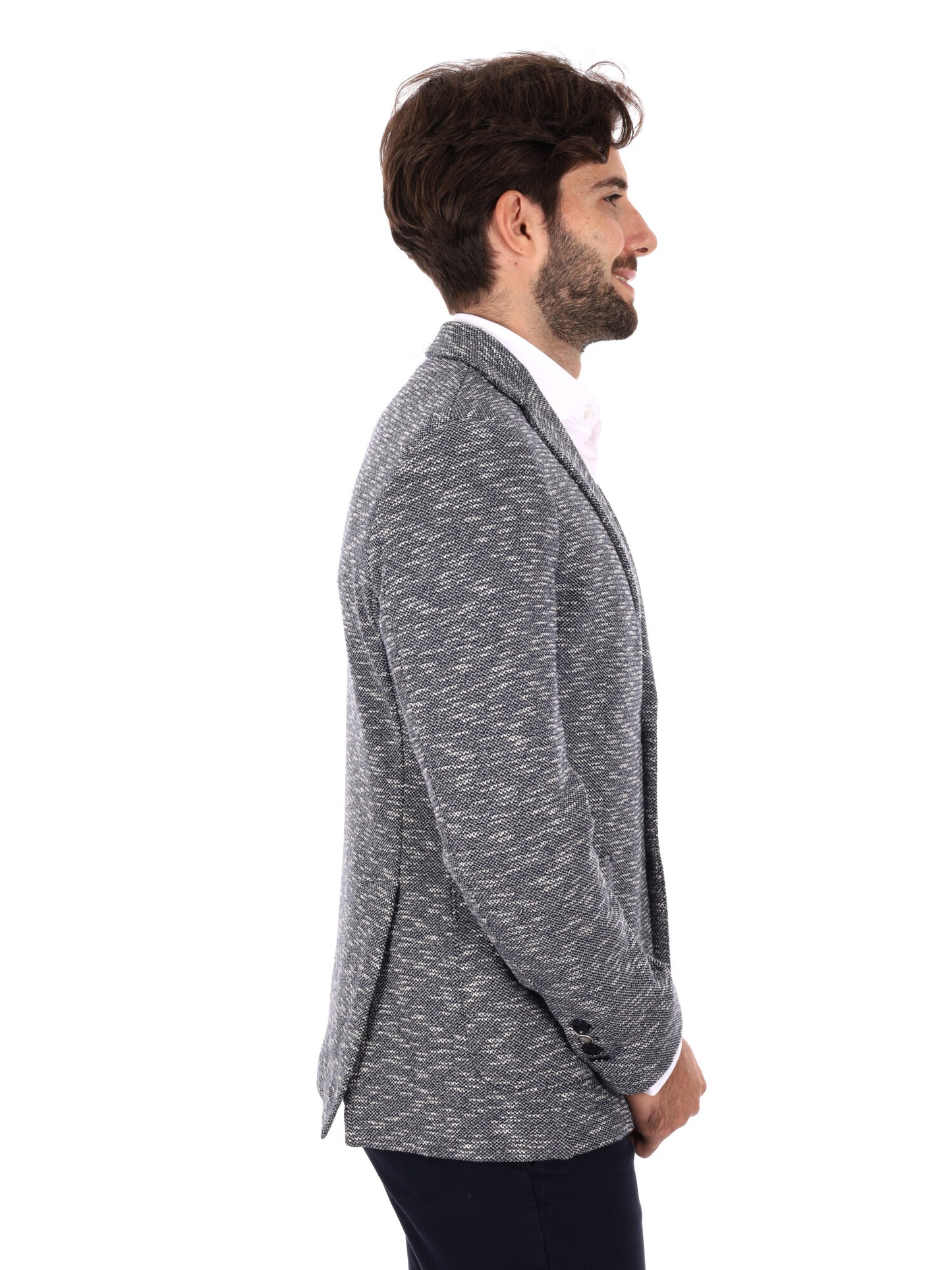 GIACCA MAGLIA MONOPETTO FB DA UOMO BLU