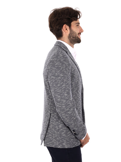 GIACCA MAGLIA MONOPETTO FB DA UOMO BLU