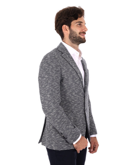 GIACCA MAGLIA MONOPETTO FB DA UOMO BLU