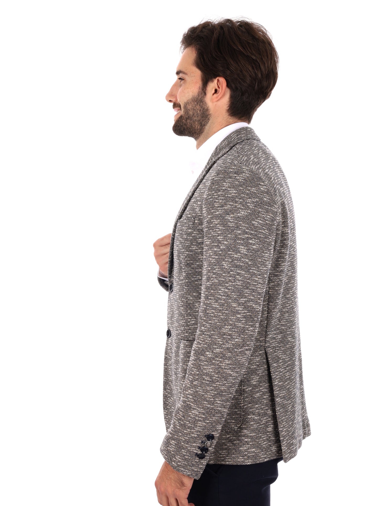 GIACCA MAGLIA MONOPETTO FB DA UOMO CAMMELLO