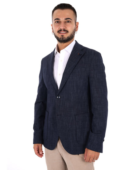 Fb Gts239 0502, giacca da uomo blu