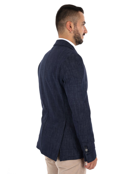Fb Gts239 0502, giacca da uomo blu