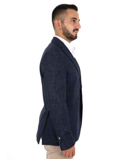 Fb Gts239 0502, giacca da uomo blu