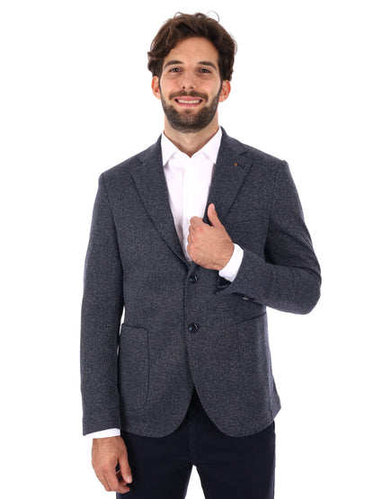 GIACCA MAGLIA FB DA UOMO BLU BIANCO