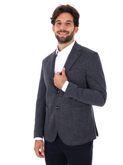 GIACCA MAGLIA FB DA UOMO BLU BIANCO