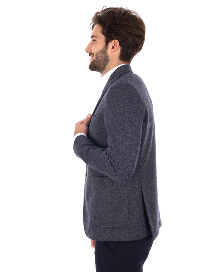 GIACCA MAGLIA FB DA UOMO BLU BIANCO