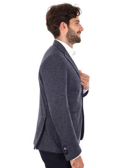 GIACCA MAGLIA FB DA UOMO BLU BIANCO