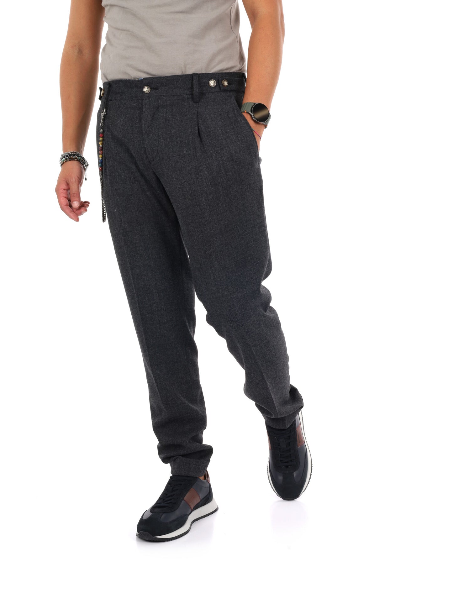 Fb Gts329 10, pantalone da uomo grigio