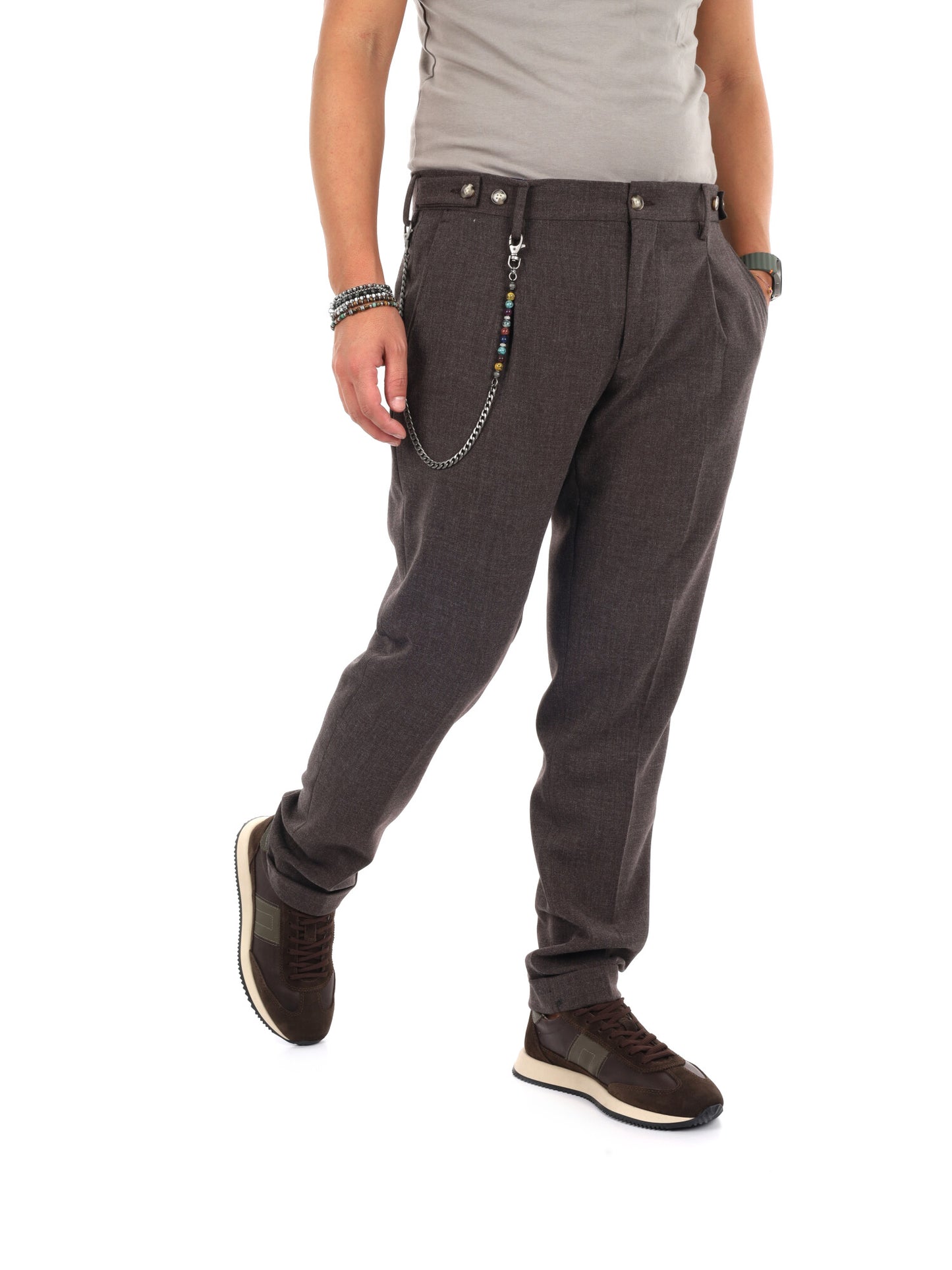 Fb Gts329, pantalone da uomo marrone
