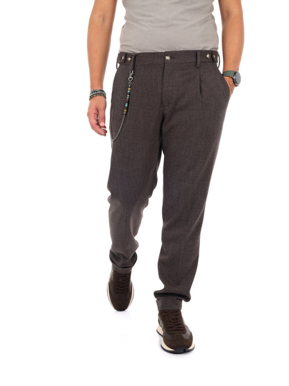 Fb Gts329, pantalone da uomo marrone
