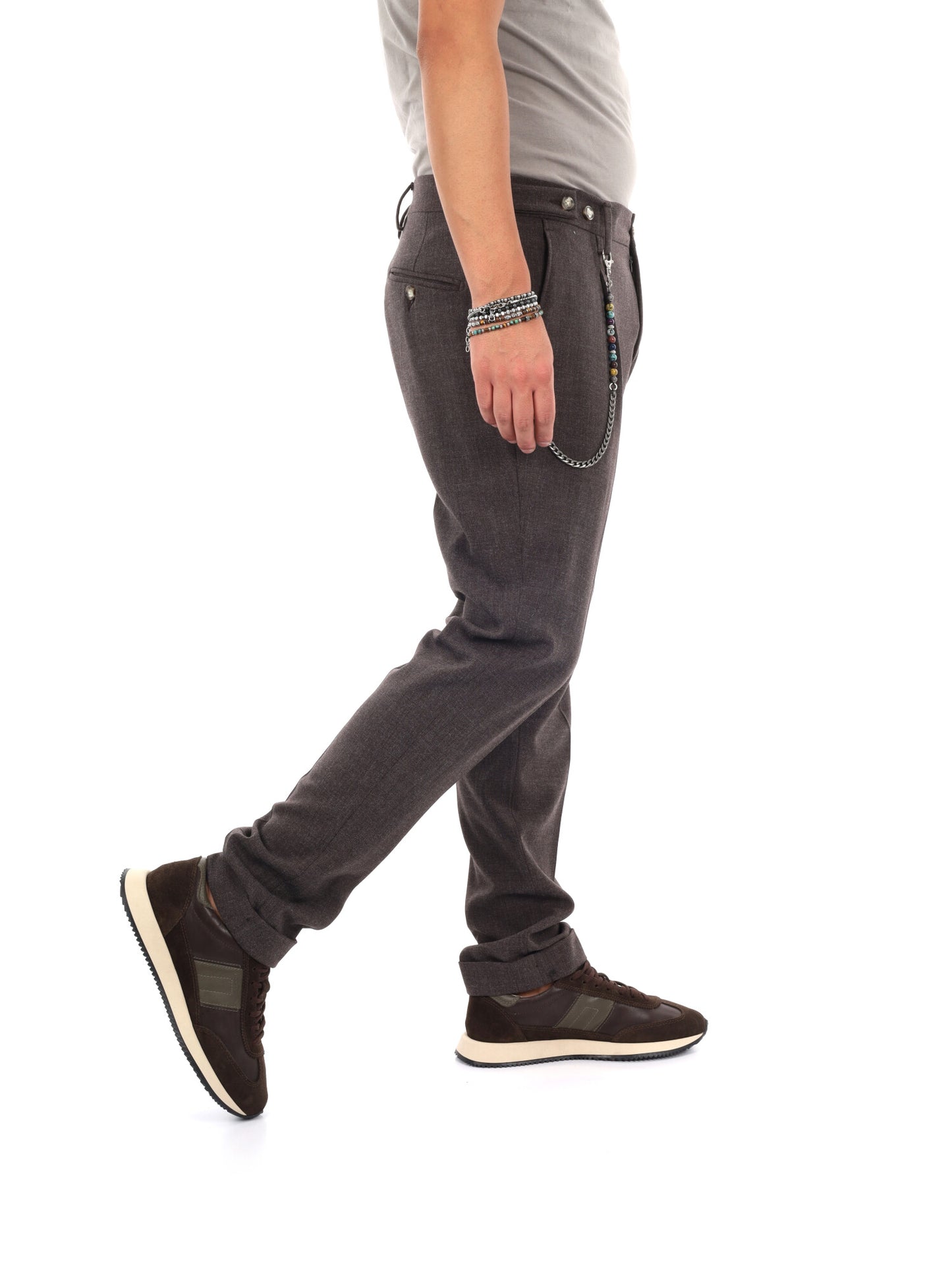 Fb Gts329, pantalone da uomo marrone