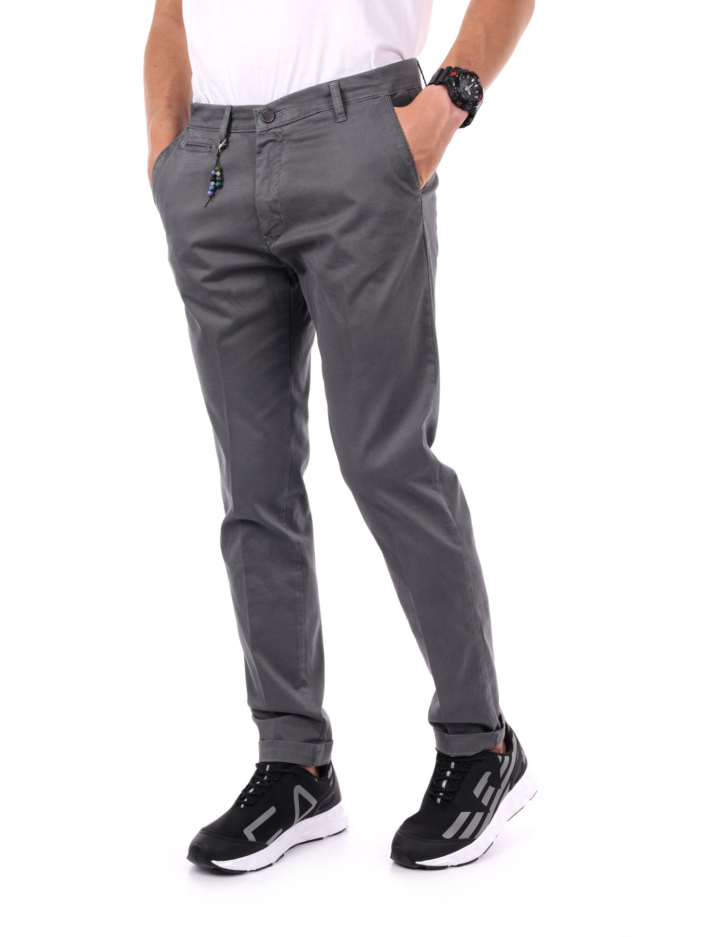 PANTALONE FANTASIA FB DA UOMO GRIGIO