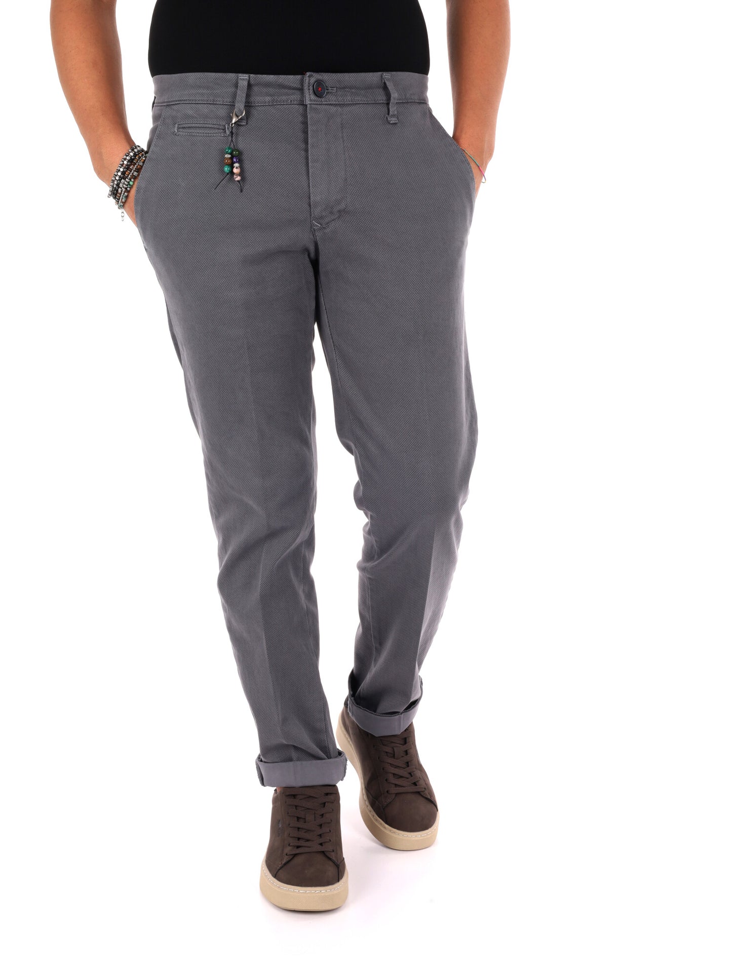 Fb Gts391, pantalone da uomo grigio