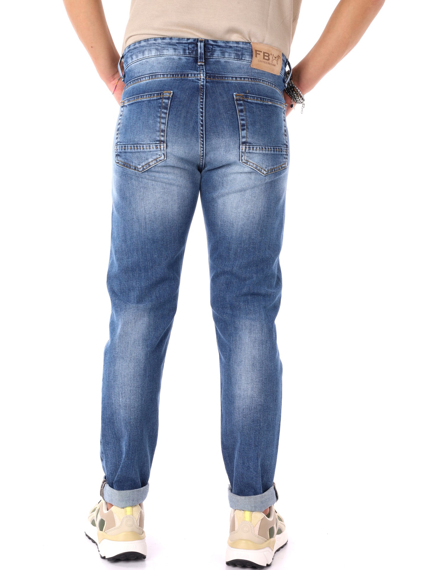 Jeans Guinea FB da uomo in denim dal look casual e moderno