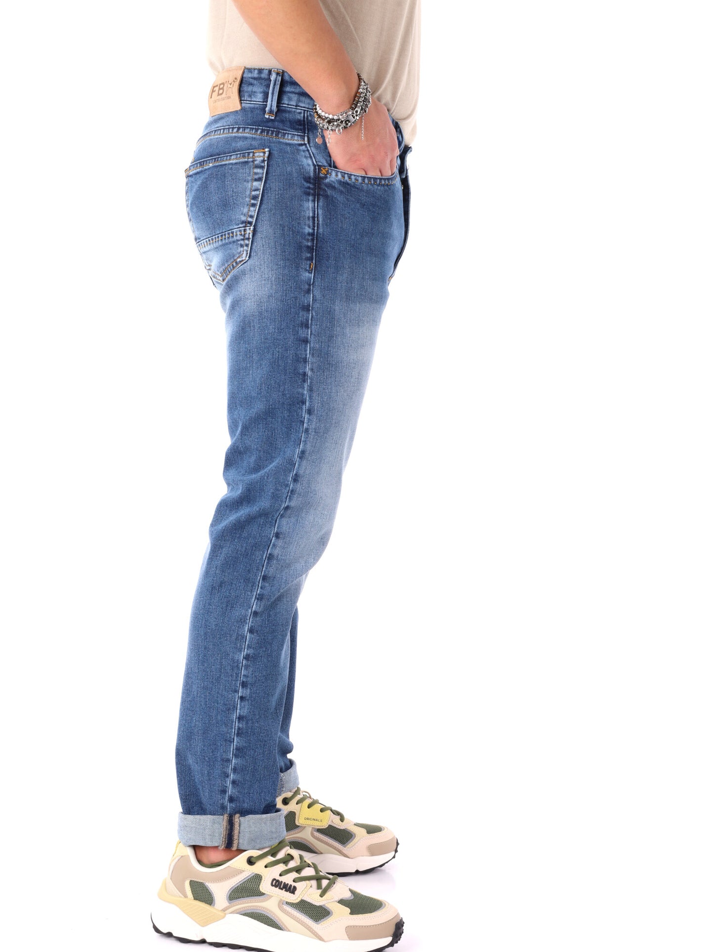 Jeans Guinea FB da uomo in denim dal look casual e moderno