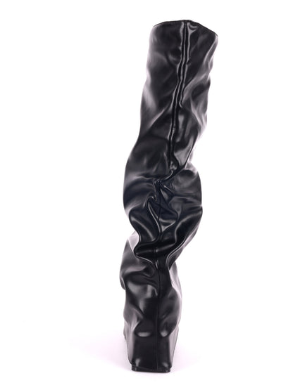 STIVALE CON RISVOLTO ARRICCIATO CLYO' DA DONNA NERO