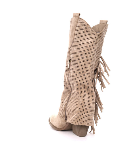 Stivaletti donna Clyo' in kaki con stile western e casual