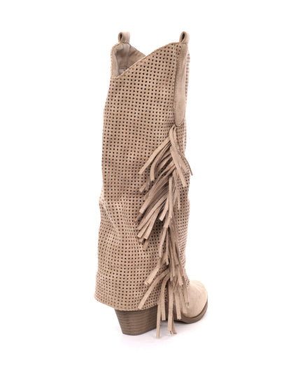 Stivaletti donna Clyo' in kaki con stile western e casual