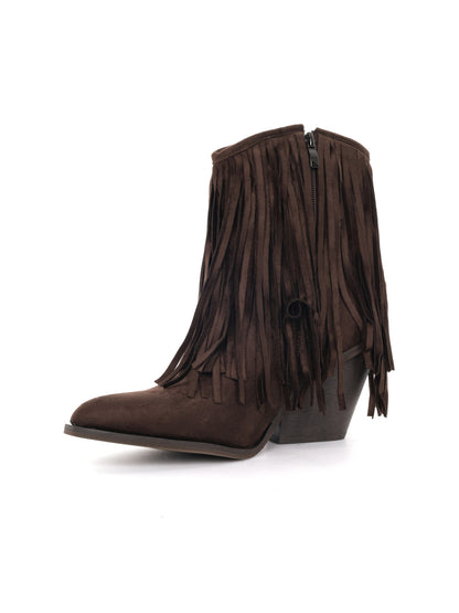 Stivaletto donna marrone in cuoio Clyo' per primavera ed estate
