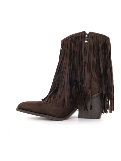Stivaletto donna marrone in cuoio Clyo' per primavera ed estate