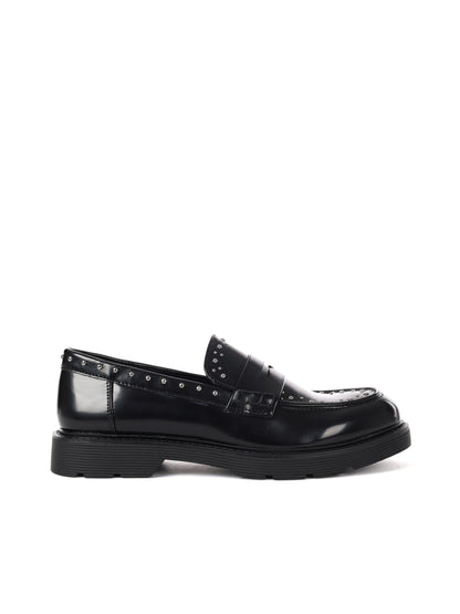 MOCASSINO CON BORCHIE CLYO' DA DONNA NERO