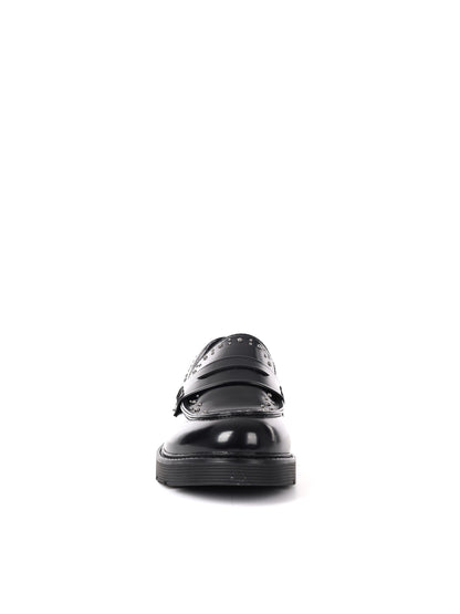 MOCASSINO CON BORCHIE CLYO' DA DONNA NERO