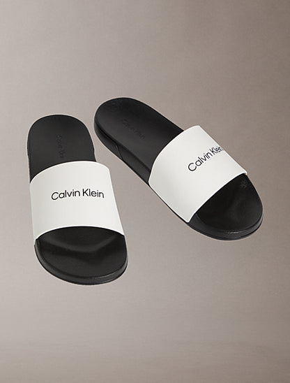 Ciabatte Calvin Klein Essentials uomo nere in materiale sintetico