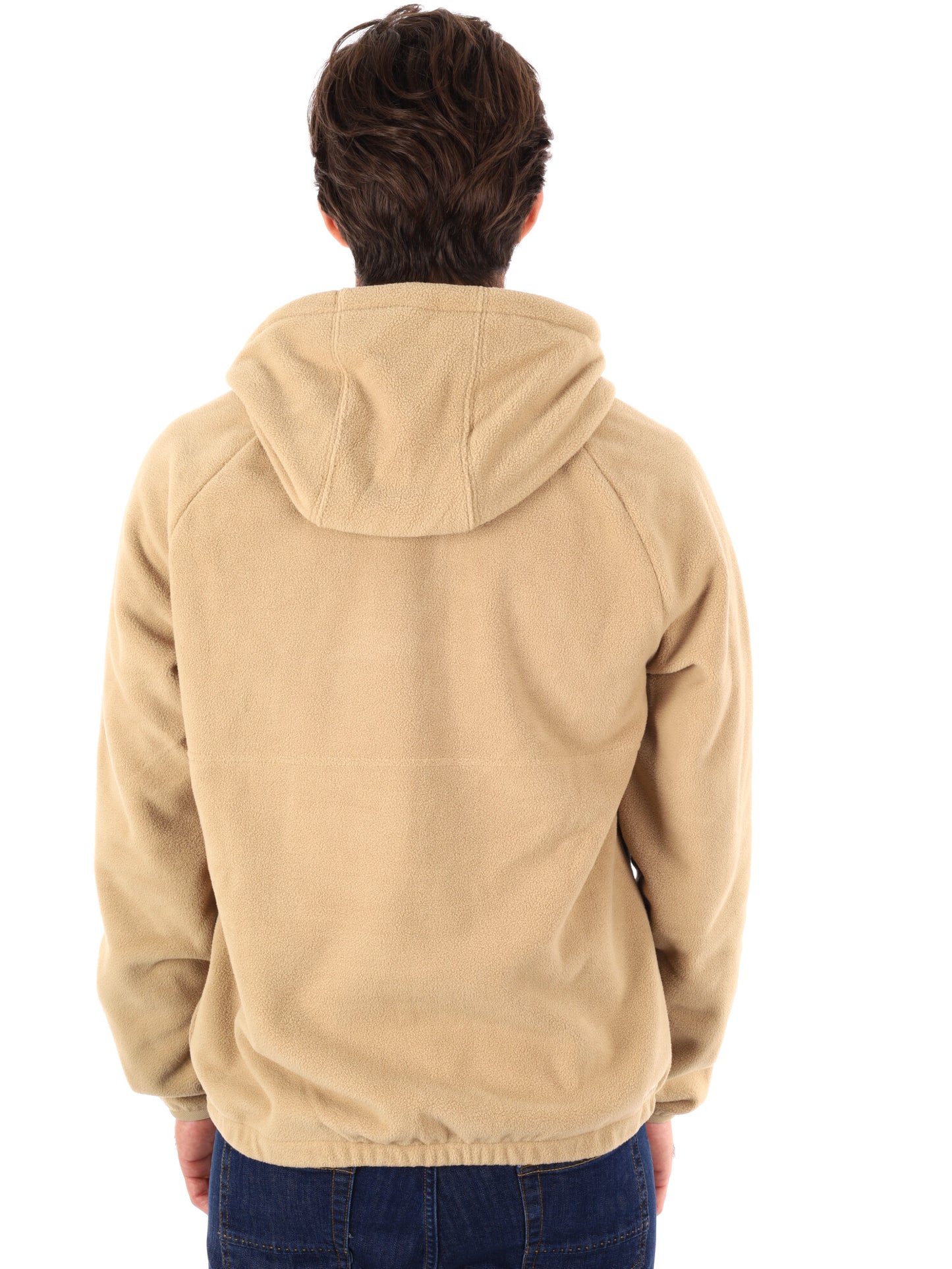 FELPA IN PILE 1/2 CON CAPPUCCIO NIKE DA UOMO BEIGE