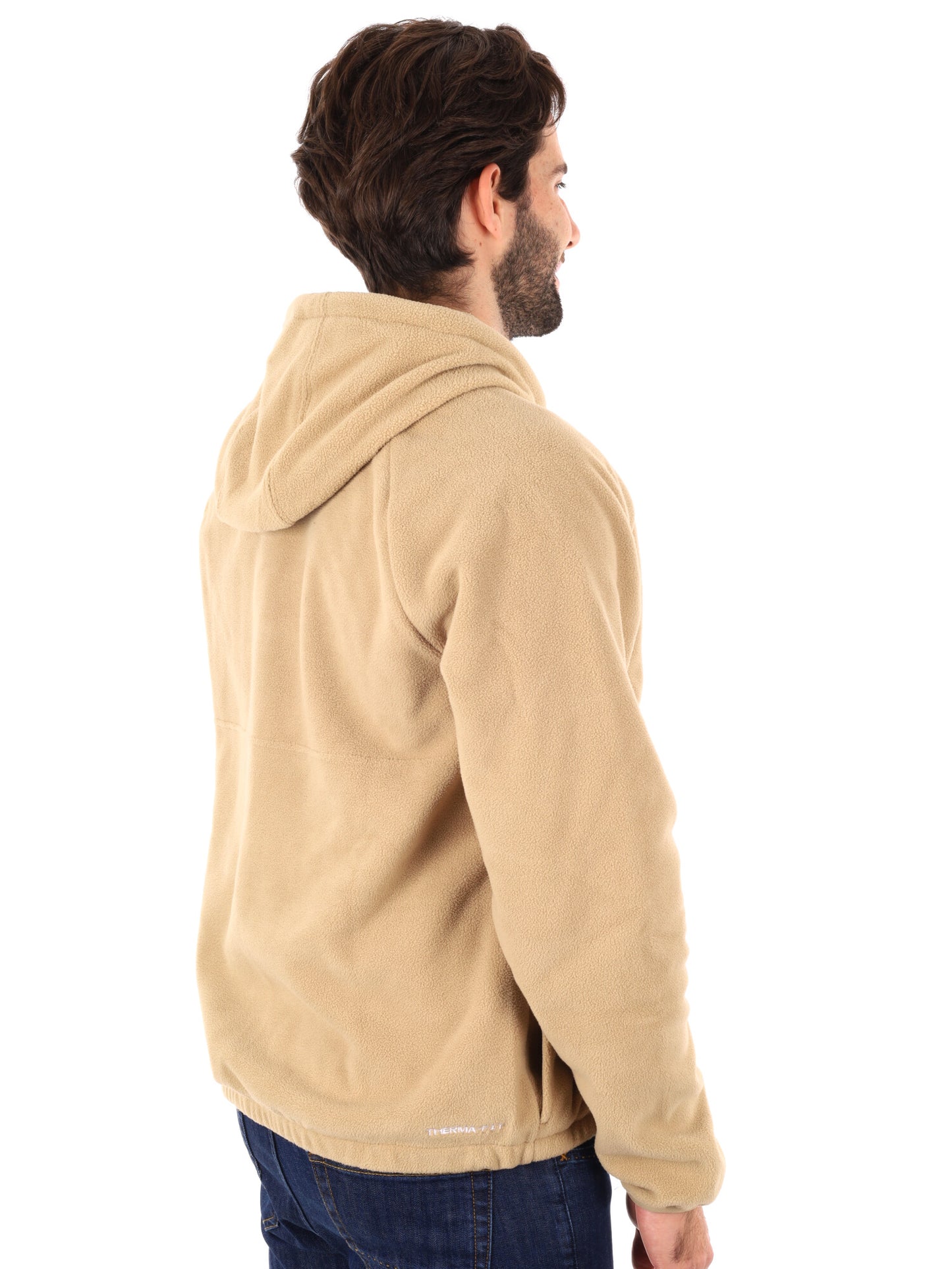 FELPA IN PILE 1/2 CON CAPPUCCIO NIKE DA UOMO BEIGE