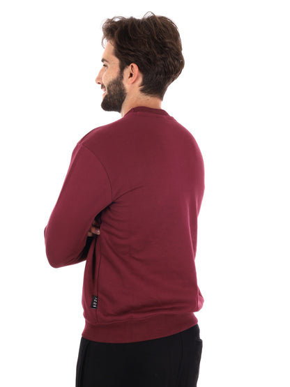 FELPA GIROCOLLO ICON DA UOMO BORDEAUX