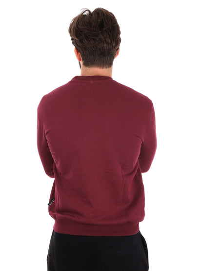 FELPA GIROCOLLO ICON DA UOMO BORDEAUX
