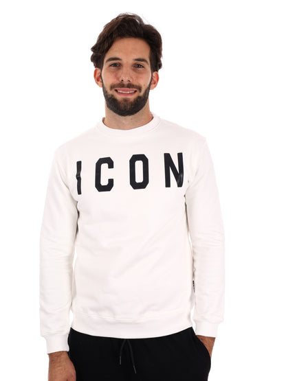 FELPA GIROCOLLO ICON DA UOMO BIANCO