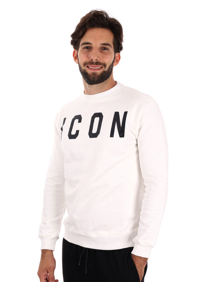 FELPA GIROCOLLO ICON DA UOMO BIANCO