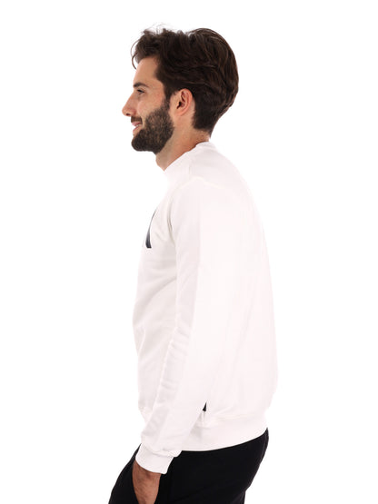 FELPA GIROCOLLO ICON DA UOMO BIANCO