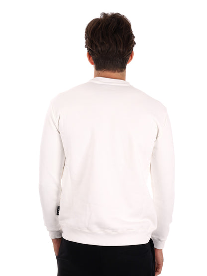 FELPA GIROCOLLO ICON DA UOMO BIANCO