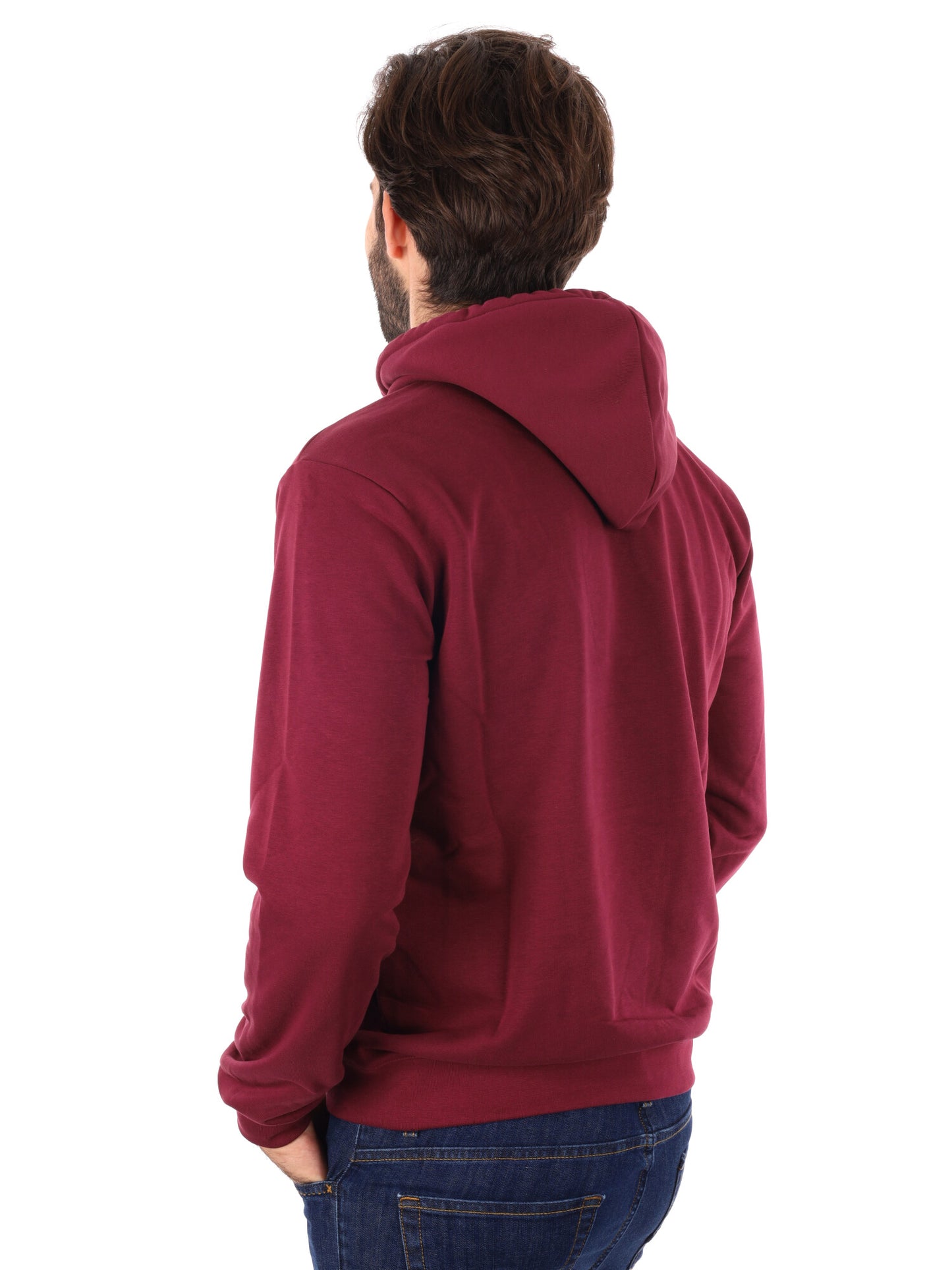 FELPA CON CAPPUCCIO ICON DA UOMO BORDEAUX