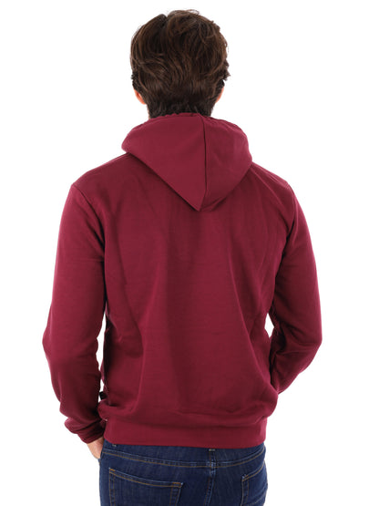 FELPA CON CAPPUCCIO ICON DA UOMO BORDEAUX