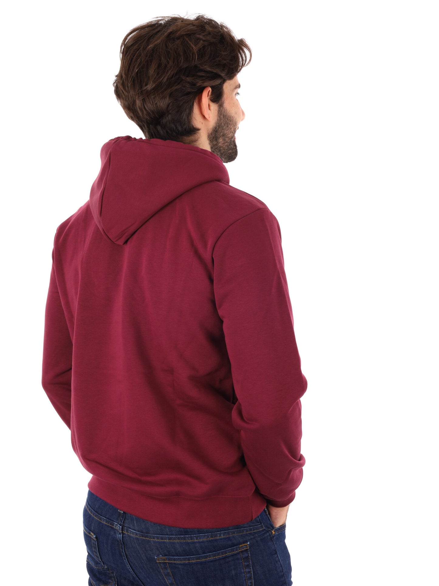 FELPA CON CAPPUCCIO ICON DA UOMO BORDEAUX
