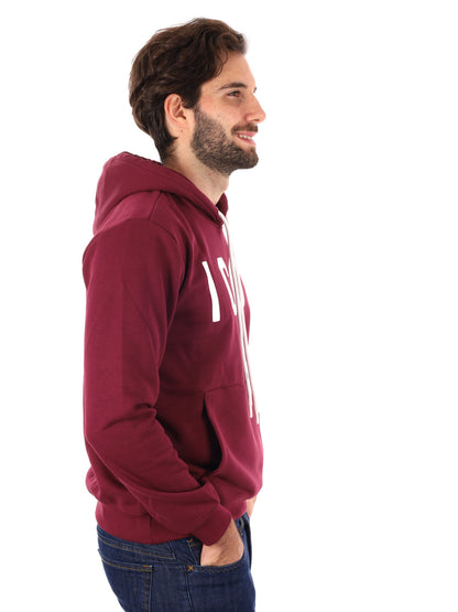FELPA CON CAPPUCCIO ICON DA UOMO BORDEAUX