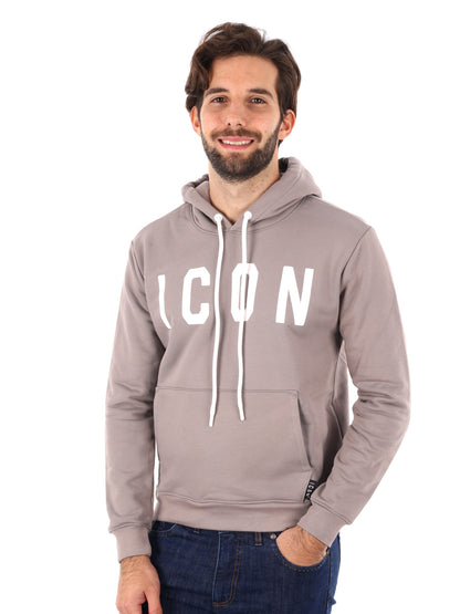 FELPA CON CAPPUCCIO ICON DA UOMO FERRO