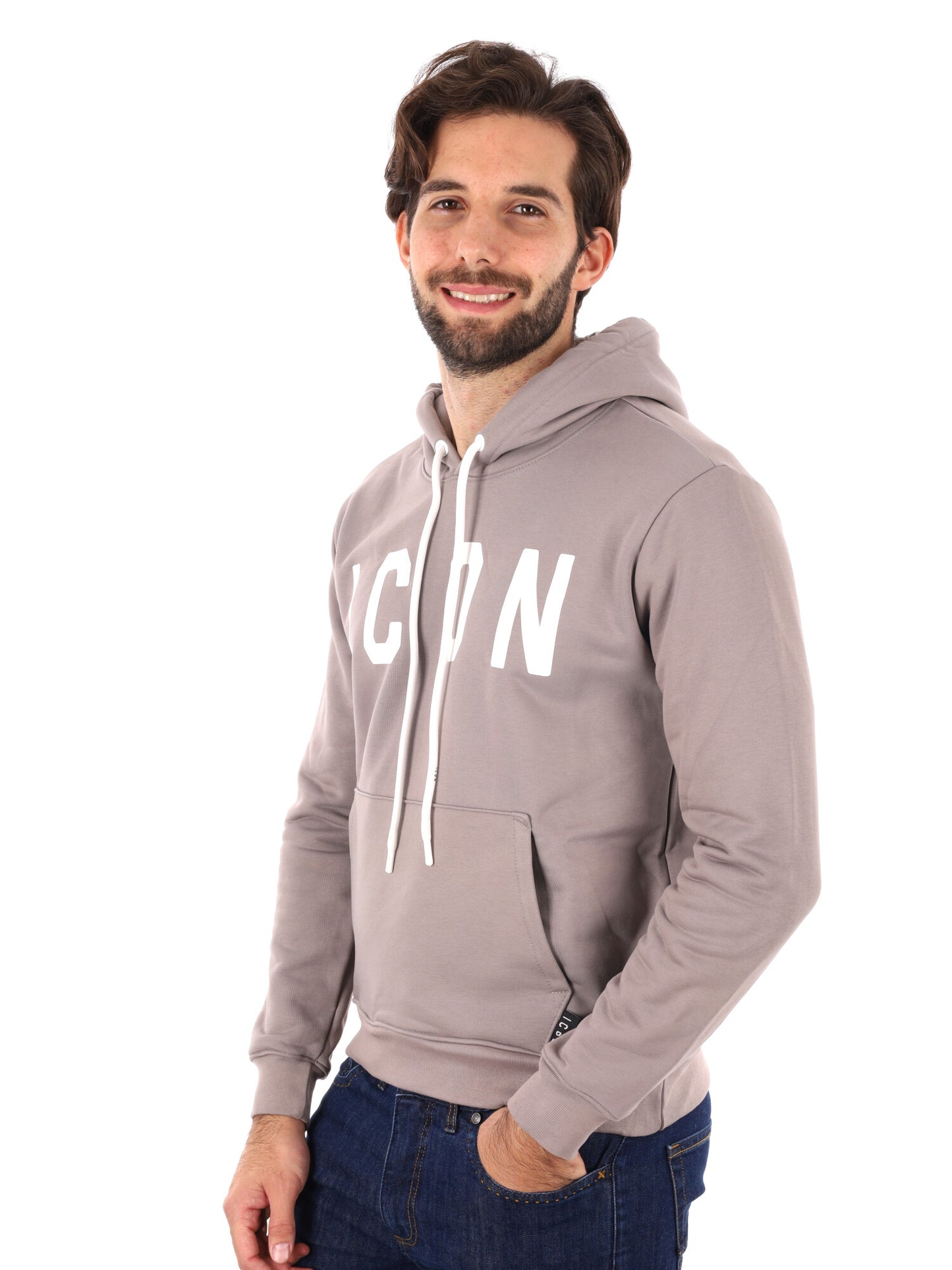 FELPA CON CAPPUCCIO ICON DA UOMO FERRO