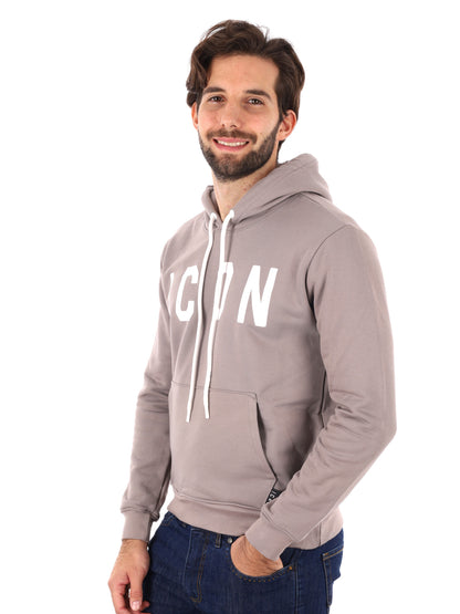 FELPA CON CAPPUCCIO ICON DA UOMO FERRO