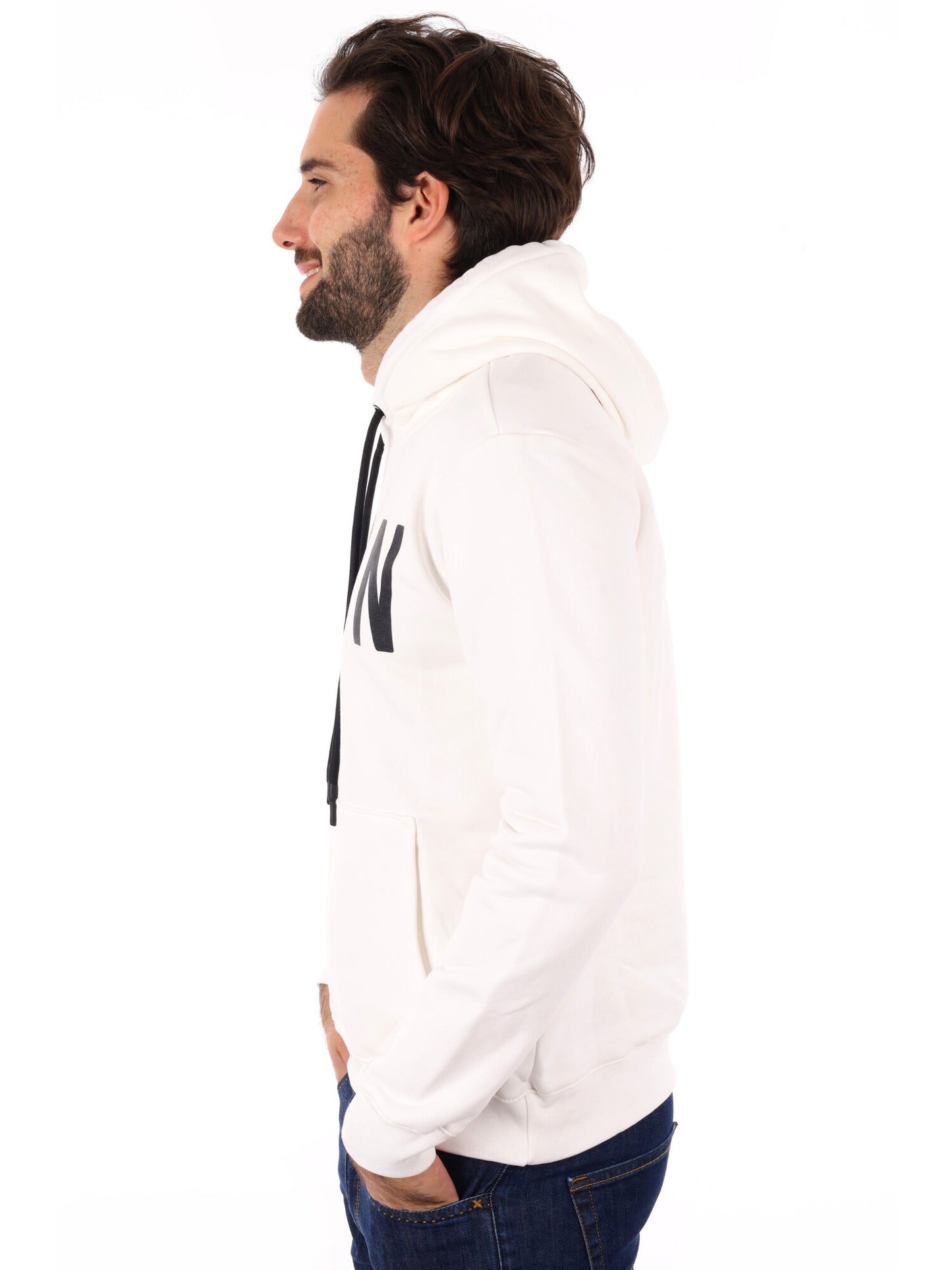 FELPA CON CAPPUCCIO ICON DA UOMO BIANCO