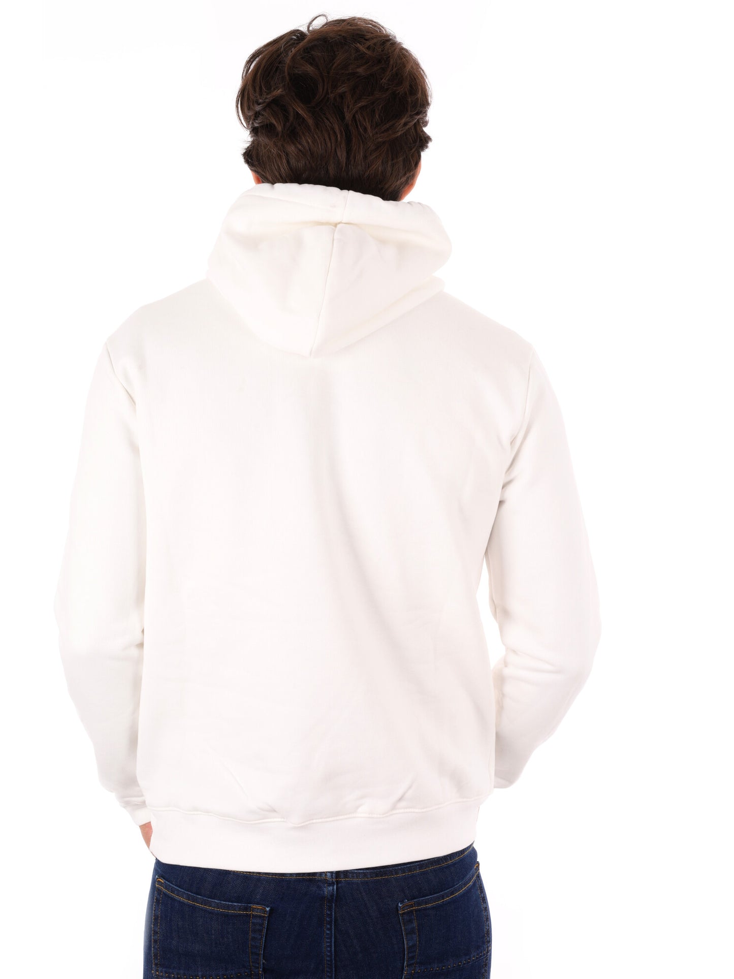 FELPA CON CAPPUCCIO ICON DA UOMO BIANCO