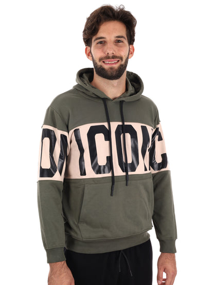 FELPA CAPPUCCIO ICON DA UOMO VERDE